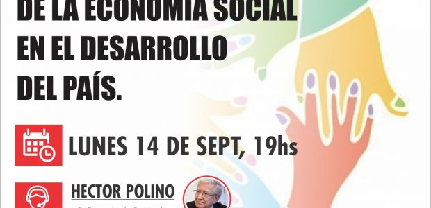 Participaré del Webinario “La importancia de la economía social en el desarrollo del país”. ⏰ Hoy Lunes 14/9 a las 19 hs mediante Google Meet. ✍🏽 Inscribite para participar: https://forms.gle/1xhF2K5HsDgTQcGU6  
